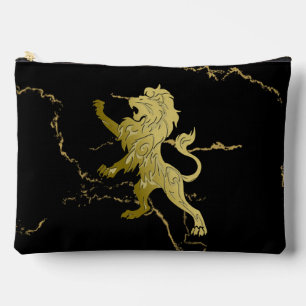 Pochette À Accessoires Golden Royal Lion Marbre noir