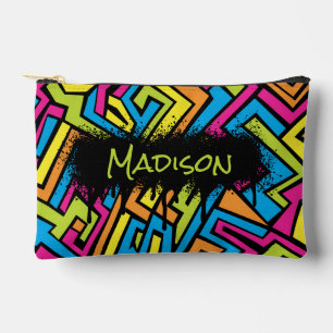 Pochette À Accessoires Graffiti Street Art Motif en néon coloré personnal