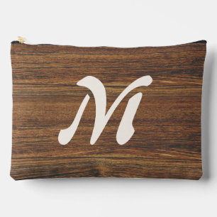 Pochette À Accessoires Grains en bois de teck avec monogramme