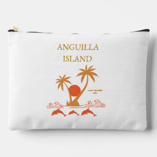 Pochette À Accessoires Grand Pouc Vintage Anguilla Island Coucher de Sole