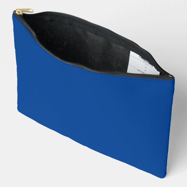 Pochette À Accessoires Grande Autorité Bleue Profonde Simple® (Ouvrir)