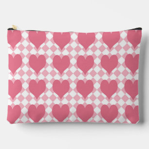 Pochette À Accessoires Grands cœurs roses