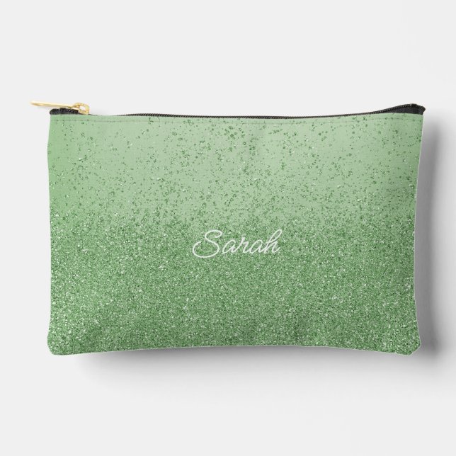 Pochette À Accessoires Green Faux Parties scintillant Valentine (Recto)