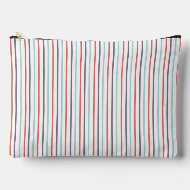 Pochette À Accessoires Grille Verticale Blanc Grand Accessoire Pouch (Recto)