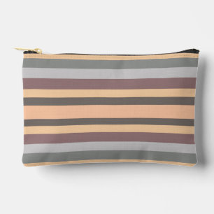 Pochette À Accessoires Gris jaune bleu pourpre rayures