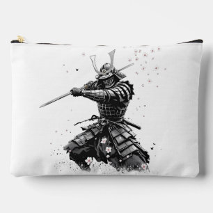 Pochette À Accessoires Guerrier Samouraï en Action Céramique d'Art Japona