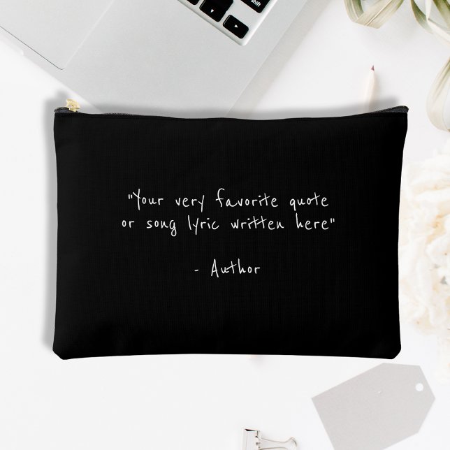 Pochette À Accessoires Guillemet personnalisé - créez votre propre minima (Créateur téléchargé)