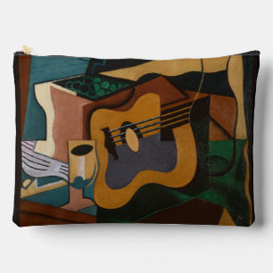 Pochette À Accessoires Guitare Et Vin Peinture Abstraite