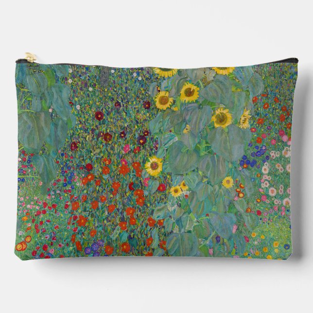 Pochette À Accessoires Gustav Klimt - Jardin de campagne avec tournesols (Recto)