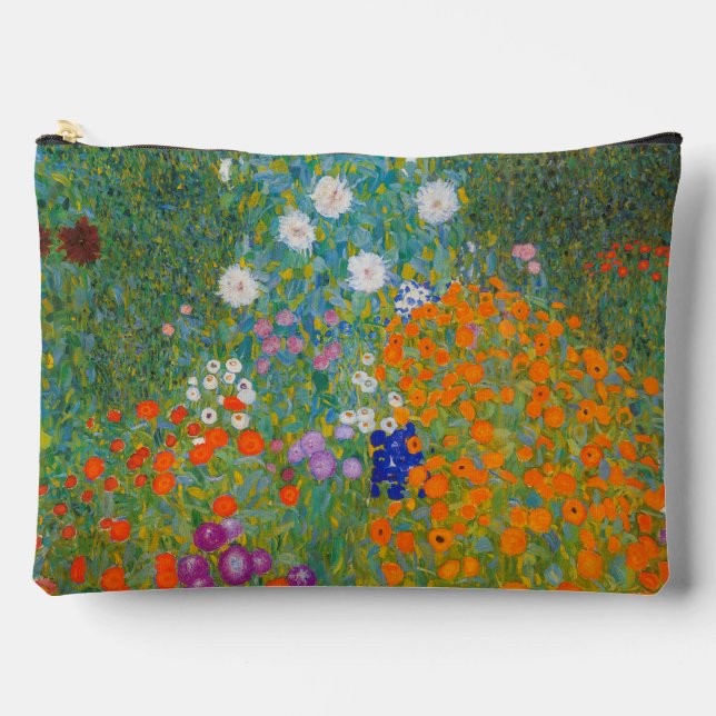 Pochette À Accessoires Gustav Klimt - Jardin des fleurs (Recto)