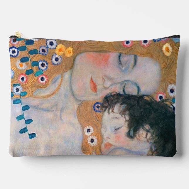 Pochette À Accessoires Gustav Klimt - Mère et Enfant (Recto)