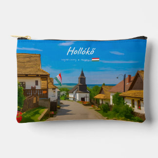 Pochette À Accessoires Hollókő, Hongrie - Rue du village historique