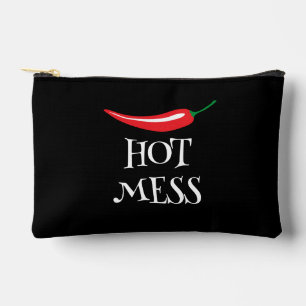 Pochette À Accessoires Hot Mess drôle épicé piment rouge épicé