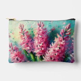 Pochette À Accessoires Hyacinthes roses Floral Impressionniste Peinture
