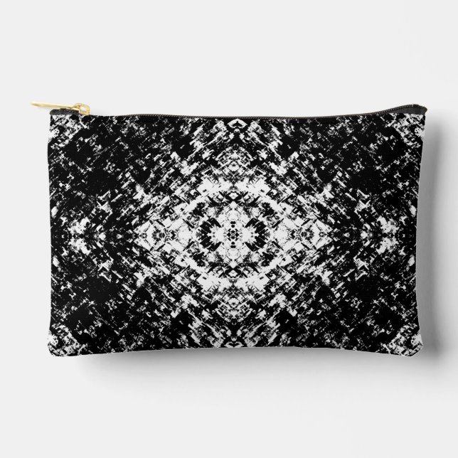 Pochette À Accessoires Hypnotic Abstract Black And White Modern Art (Recto)