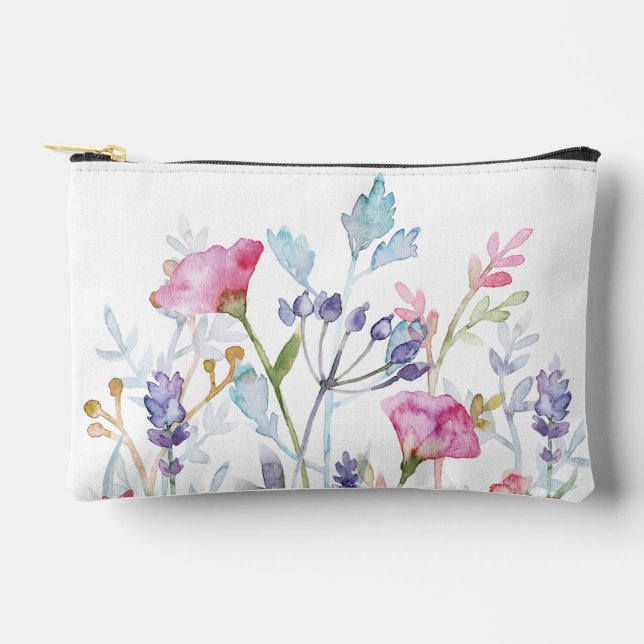 Pochette À Accessoires Impression florale magnifique peinte à la main (Recto)