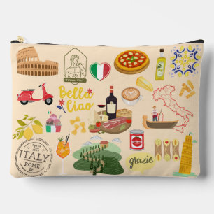 Pochette À Accessoires Italie Symboles Amateurs de voyage