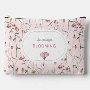 Pochette À Accessoires Jardin de fleurs sauvages délicates, soyez toujour