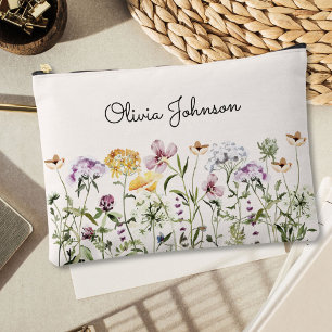 Pochette À Accessoires Jardin de fleurs sauvages personnalisé