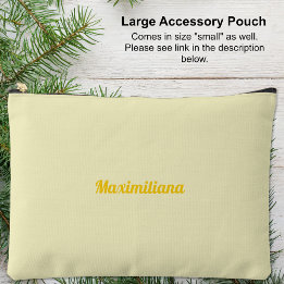 Pochette À Accessoires Jaune - Solide Grand Accessoire Pouch