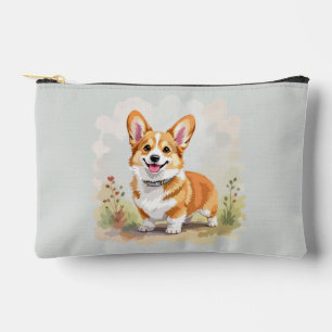 Pochette À Accessoires Joli chien Pembroke Welsh Corgi rouge