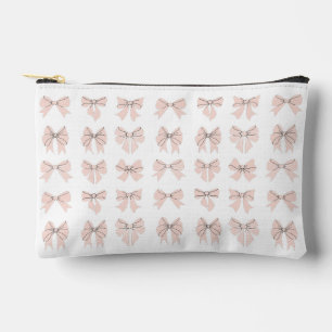 Pochette À Accessoires Joli Nœud Coquette Rose Blush