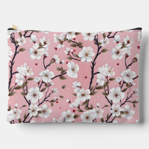 Pochette À Accessoires Joli rose pastel blanc Branche d'arbre Sakura Asia