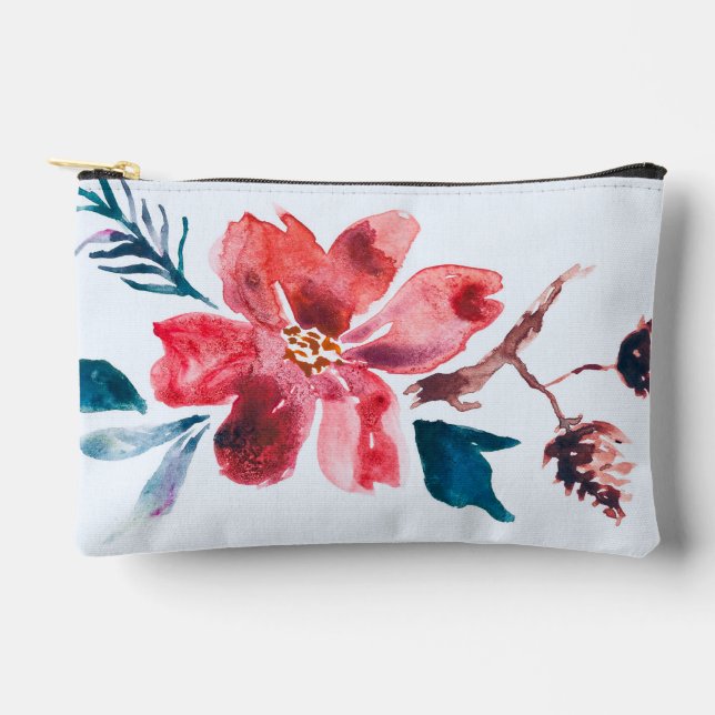 Pochette À Accessoires Jolie aquarelle végétale (Recto)