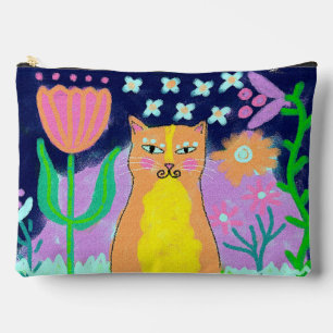 Pochette À Accessoires Jolie Peinture Numérique Abstraite de Chat