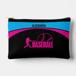 Pochette À Accessoires Joueuse de baseball, fille de baseball cadeau d'an