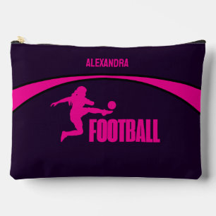 Pochette À Accessoires Joueuse de football, équipe, cadeau d'anniversaire