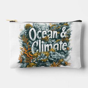 Pochette À Accessoires Journée des océans - Océan et climat Texte avec co