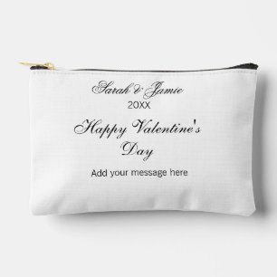 Pochette À Accessoires Joyeuse Saint-Valentin nom date message simple ele