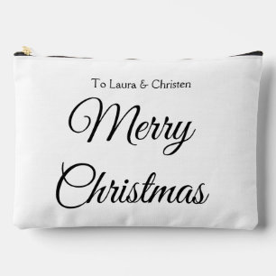 Pochette À Accessoires Joyeux Noël ajoutez nom texte personnalisé famille