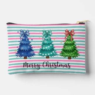 Pochette À Accessoires Joyeux Noël Trio Arbre