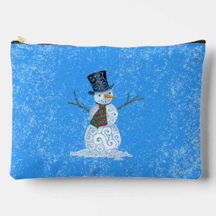 Pochette À Accessoires Joyeux Snowman Tourbillonnant