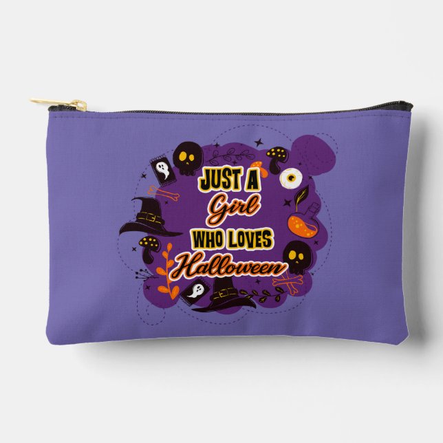 Pochette À Accessoires Juste une fille qui aime Halloween (Recto)