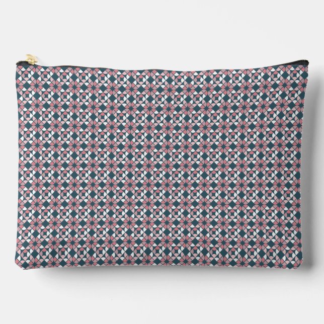 Pochette À Accessoires Kaleidoscope Motif géométrique rose (Recto)