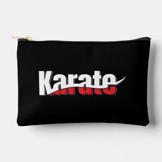 Pochette À Accessoires Karate Arts Martiaux Swish Abstrait (Recto)