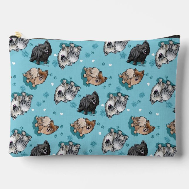 Pochette À Accessoires KiniArt Pomeranian Parade Accessoire Pouch (Recto)