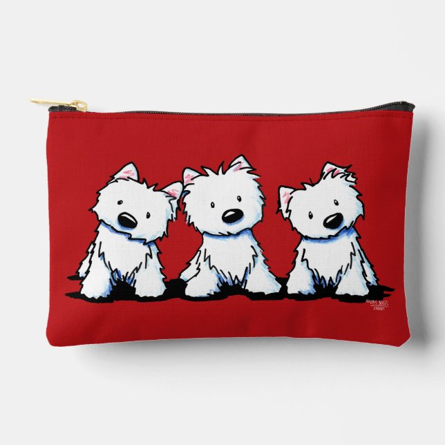 Pochette À Accessoires KiniArt Westie Trio Petit (Recto)