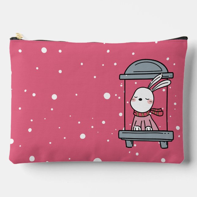 Pochette À Accessoires Lapin À La Fenêtre (Recto)