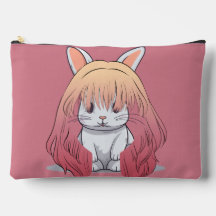 Lapin dans une perruque grande