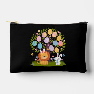 Pochette À Accessoires Lapin Lion de Pâques Mignon Arbre Chasse aux Oeufs