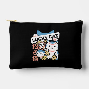Pochette À Accessoires L'art du chat chanceux – Maneki Neko avec pièce d'