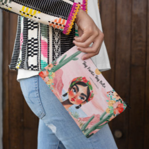 Pochette À Accessoires L'autonomisation en fleurs : monogramme personnali