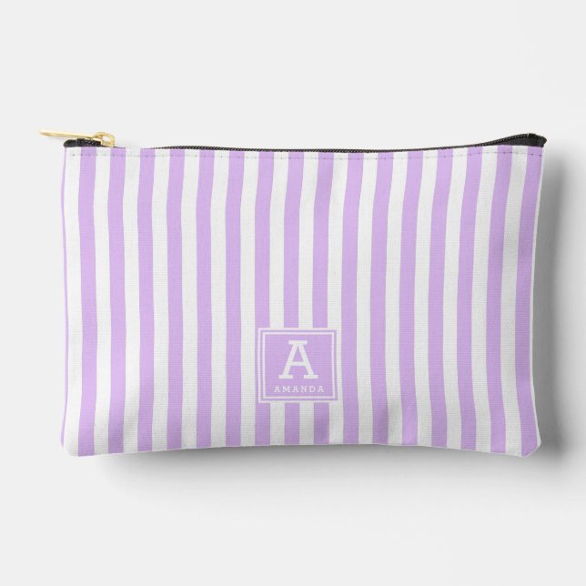 Pochette À Accessoires Lavande claire mignonne Blancs Monogramme (Recto)