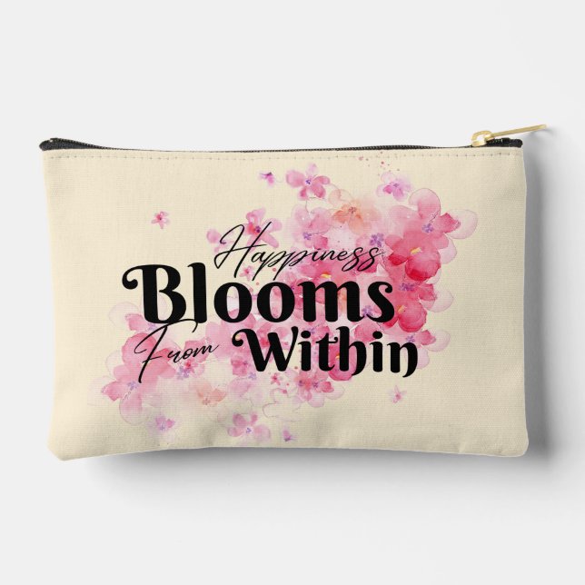 Pochette À Accessoires Le Bonheur Fleurit De L'Intérieur Des Petites (Verso)