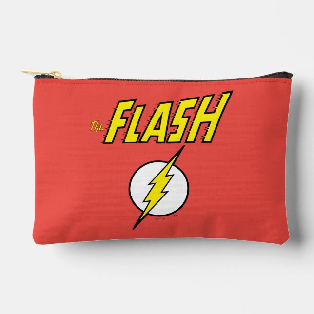 Pochette À Accessoires Le nom Flash et logo d'éclair (Recto)