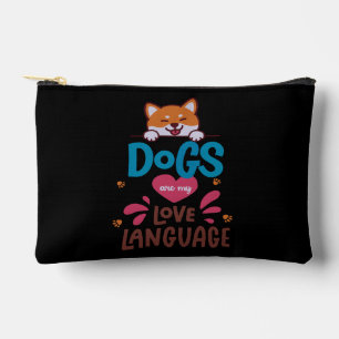Pochette À Accessoires Les Chiens Sont Ma Langue D'Amour